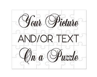 Picture and Secret Message Personalized Custom Puzzle 120 80 48 30 and 12 Pieces