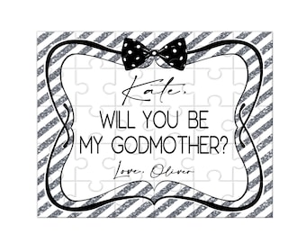 Will You Be My Godmother Godfather Personalized Puzzle Godparents Proposal