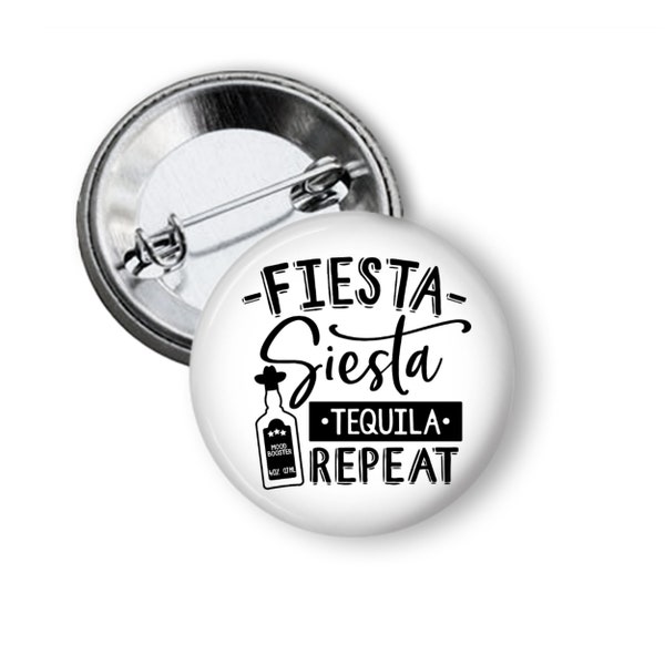 Bride Drinking Squad Crew Fiesta Theme Bachelorette Button Pin