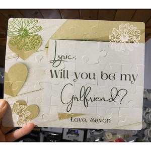 Will You be my Girlfriend Proposal Puzzle Personalized Gift image 3