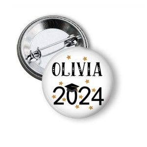 Personalized Class of 2024 Button Graduation Favors image 1