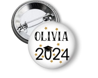 Personalized Class of 2024 Button Graduation Favors