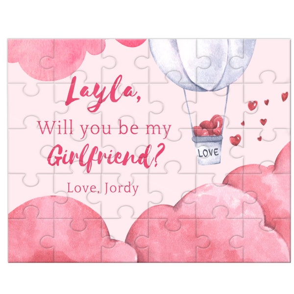 Will You be my Girlfriend Proposal Puzzle Personalized Love Gift