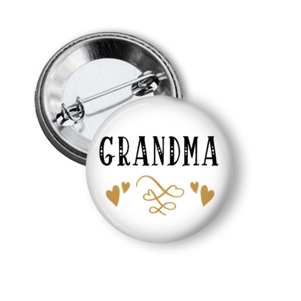 Grandma to Be Grandpa Daddy Mommy Pregnancy Announcement Baby Shower Pins