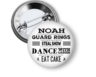 Ring Bearer Personalized Wedding Button Rehearsal Dinner Pin