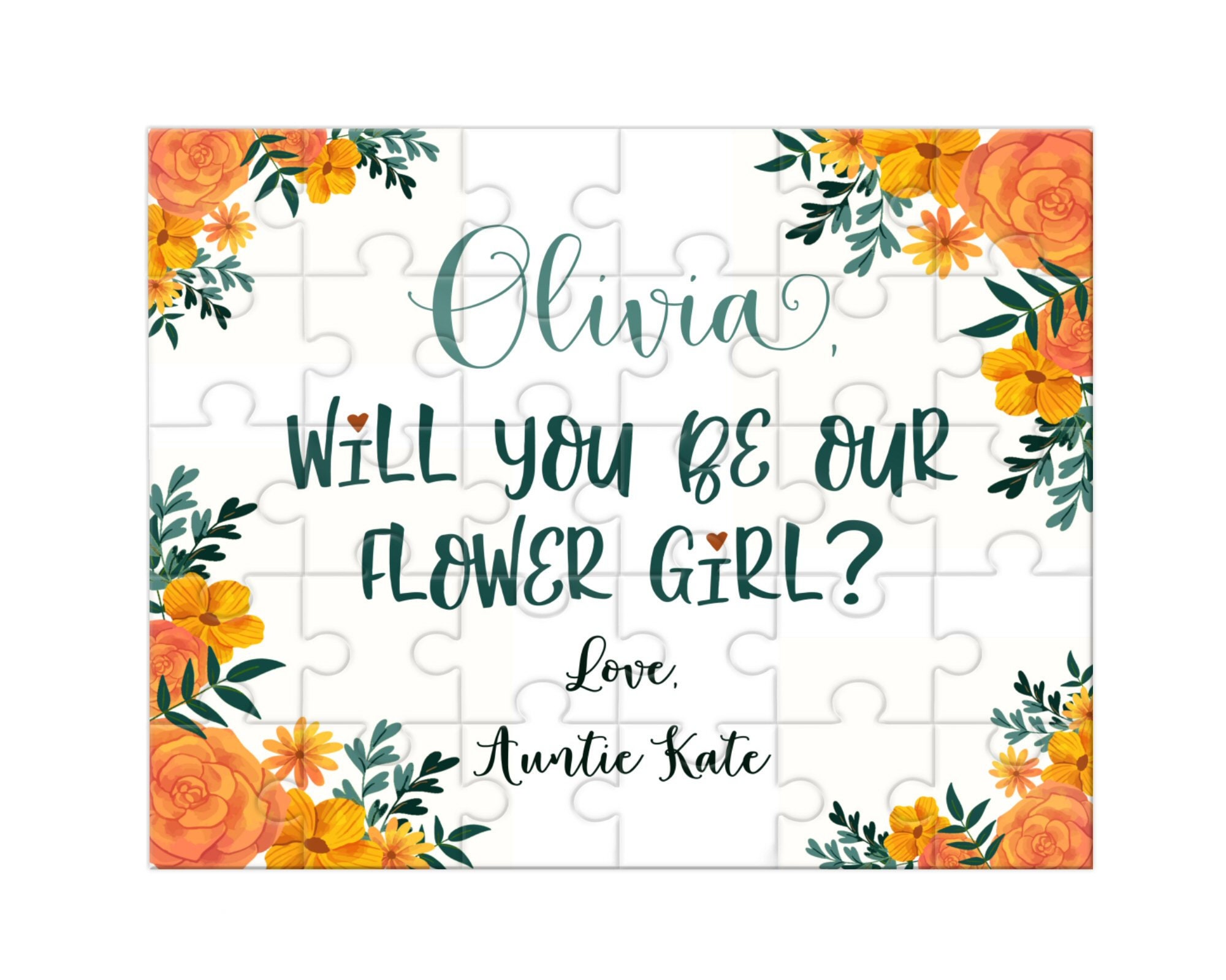 Personalized Will You Be Our Flower Girl Proposal Puzzle With Etsy