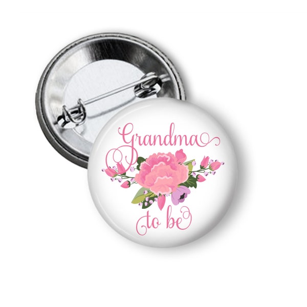 Gift for New Grandma Button Great Grandma Pregnancy Announcement and Baby Shower Pins