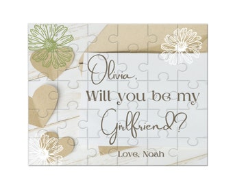 Will You be my Girlfriend Proposal Puzzle Personalized Gift