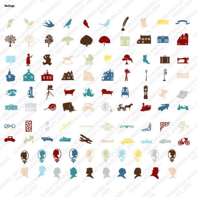 2 Cricut Cartridges Heritage AND Designer's Calendar Brand Etsy