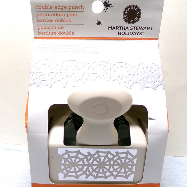 Martha Stewart SPIDERWEB Halloween Double Edge paper punch new in box