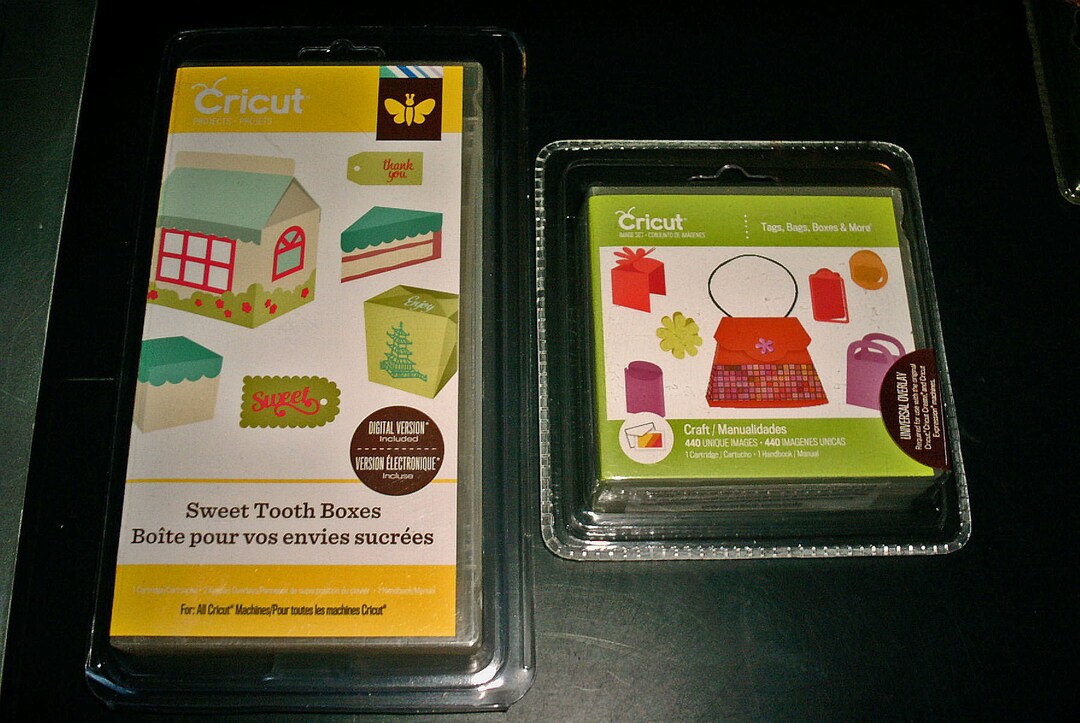 2 Cricut Cartridges Sweet Tooth Boxes AND Tags Bags Boxes Etsy