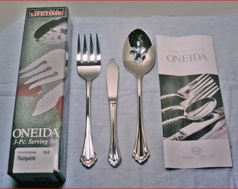 20pc SET Oneida Stainless MARQUETTE Service for Four CUBE 