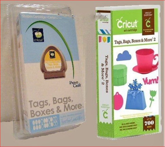 Cricut Cartridge Tags Bags Boxes and More Original AND Tags Etsy