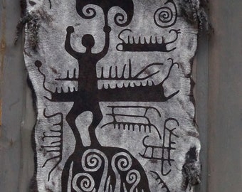 Wall carpet with Viking symbols