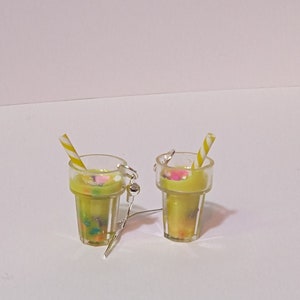 Yellow Milk Shake Earrings