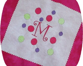 Instant Download Dot to Dot Curlz Font Embroidery Design 5x7
