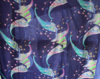 Gorgeous Funky 70s Peacock Fabric