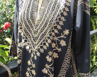 FABULOUS Unisex Moroccan Style Kaftan Caftan Metallic Embroidery