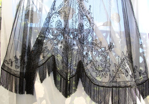 Antique Edwardian Seriously Sexy Beaded Skirt