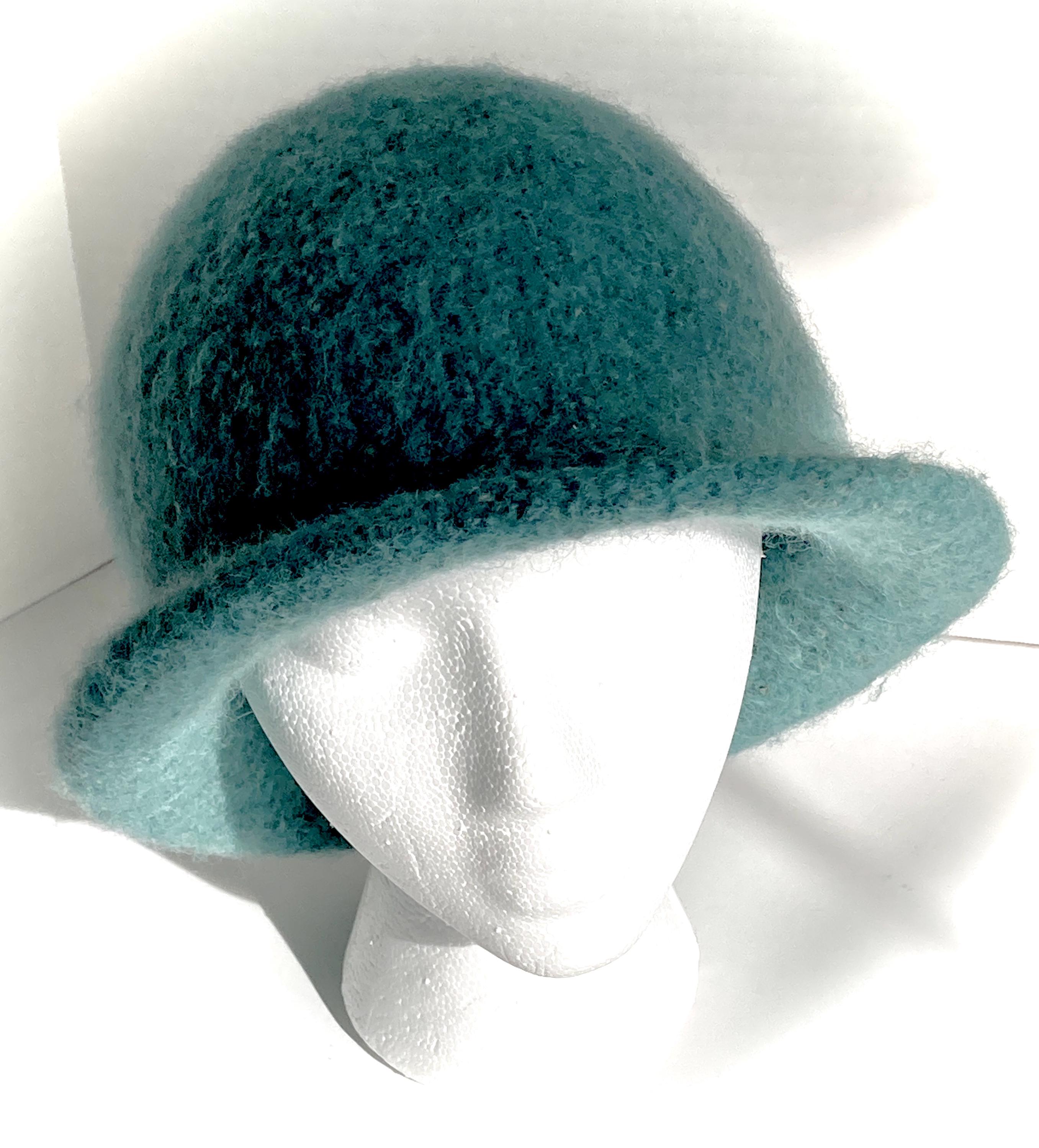 Vtg 1960s Glenover Famtra Felt Cloche Hat Turquoise 100% Wool Frederick Nelson Frederick Nelson Hat - Etsy main image 4