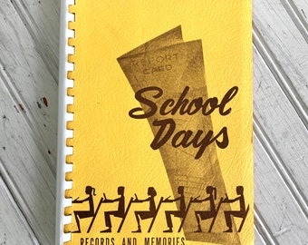 1960’s School Photo Album - Vintage K - 12 Photo Journal with Pockets -