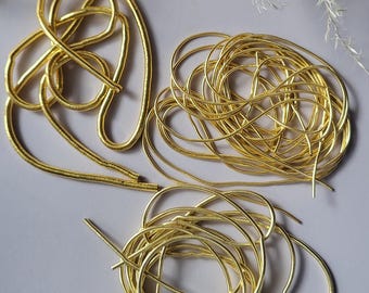 Fil bouillonné doré véritable pour broderie d'orfèvrerie