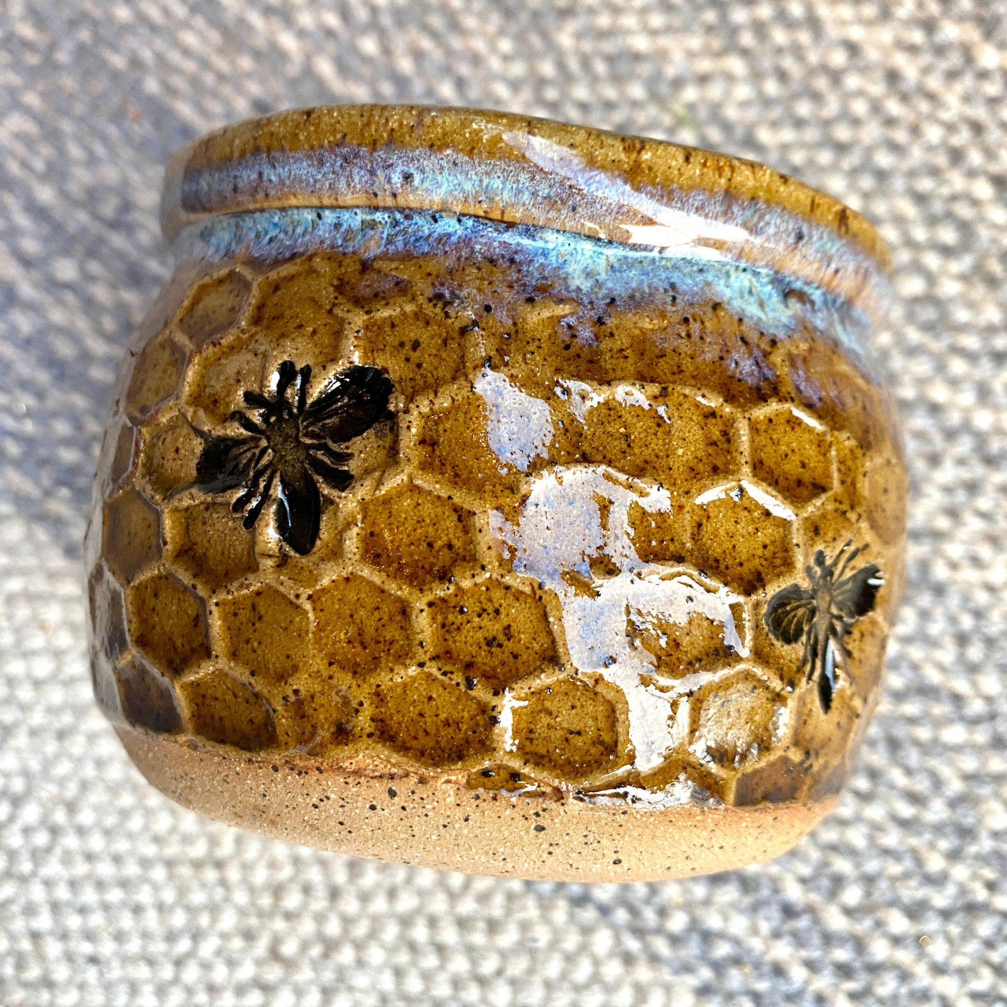 Honey pot Bee Honey Jar Honey Dipper Bee pot Etsy