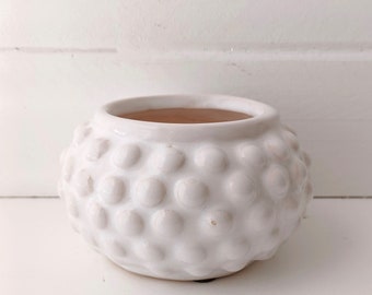 Small White Knobby Planter, Planters, Plant Pot, Plant Decor, Garden Planters