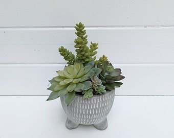 Faux Succulent Arrangement, Table Centerpiece, Wedding Centerpiece, Coastal Decor