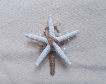 Artificial Starfish Boutonnieres, Starfish Boutonniere, Faux Starfish Wedding, Beach Wedding, Coastal Wedding