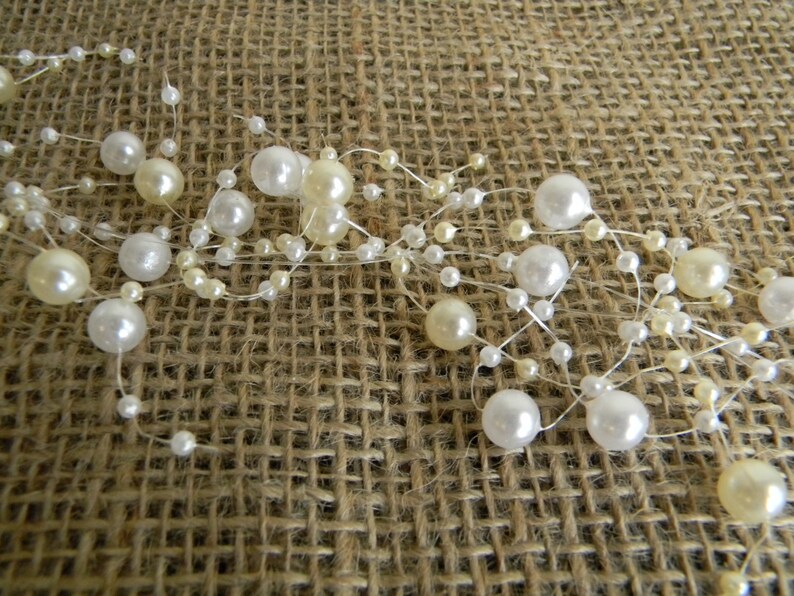 Faux Pearl Bead Garland Acrylic Beaded Garland Ivory Bead Etsy