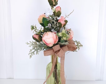 Pink Flower Arrangement, Floral Arrangement, Floral Centerpiece, Table Centerpiece