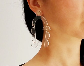 CHANDELIER EARRINGS NO.1 | statement earrings, large earrings, modern jewelry, minimalist earrings, geometric earrings, big earrings
