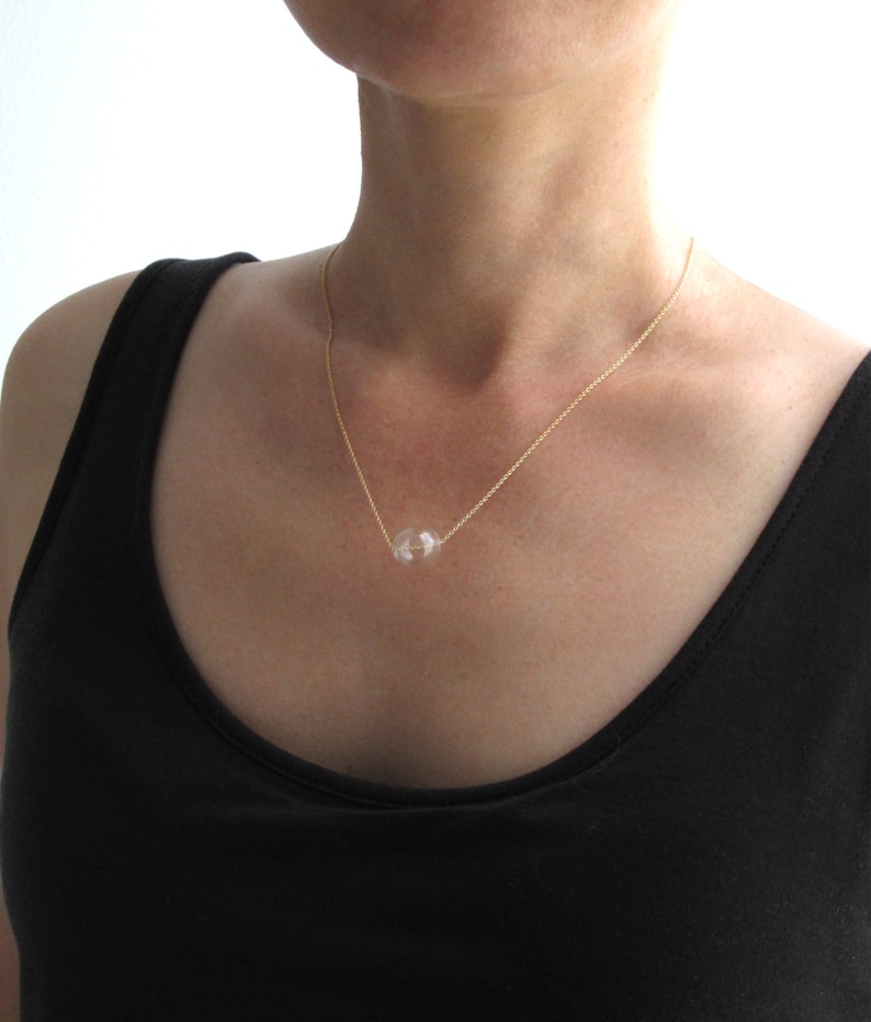 SINGLE BUBBLE NECKLACE Glass Bead Necklace Short Necklace Etsy