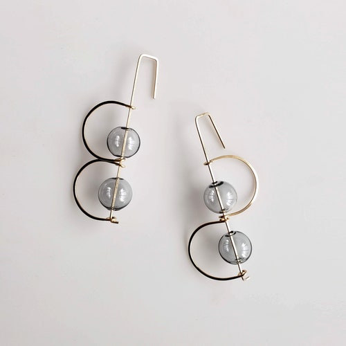 ROTATION EARRINGS Clear Earrings Minimal Earrings Modern Etsy