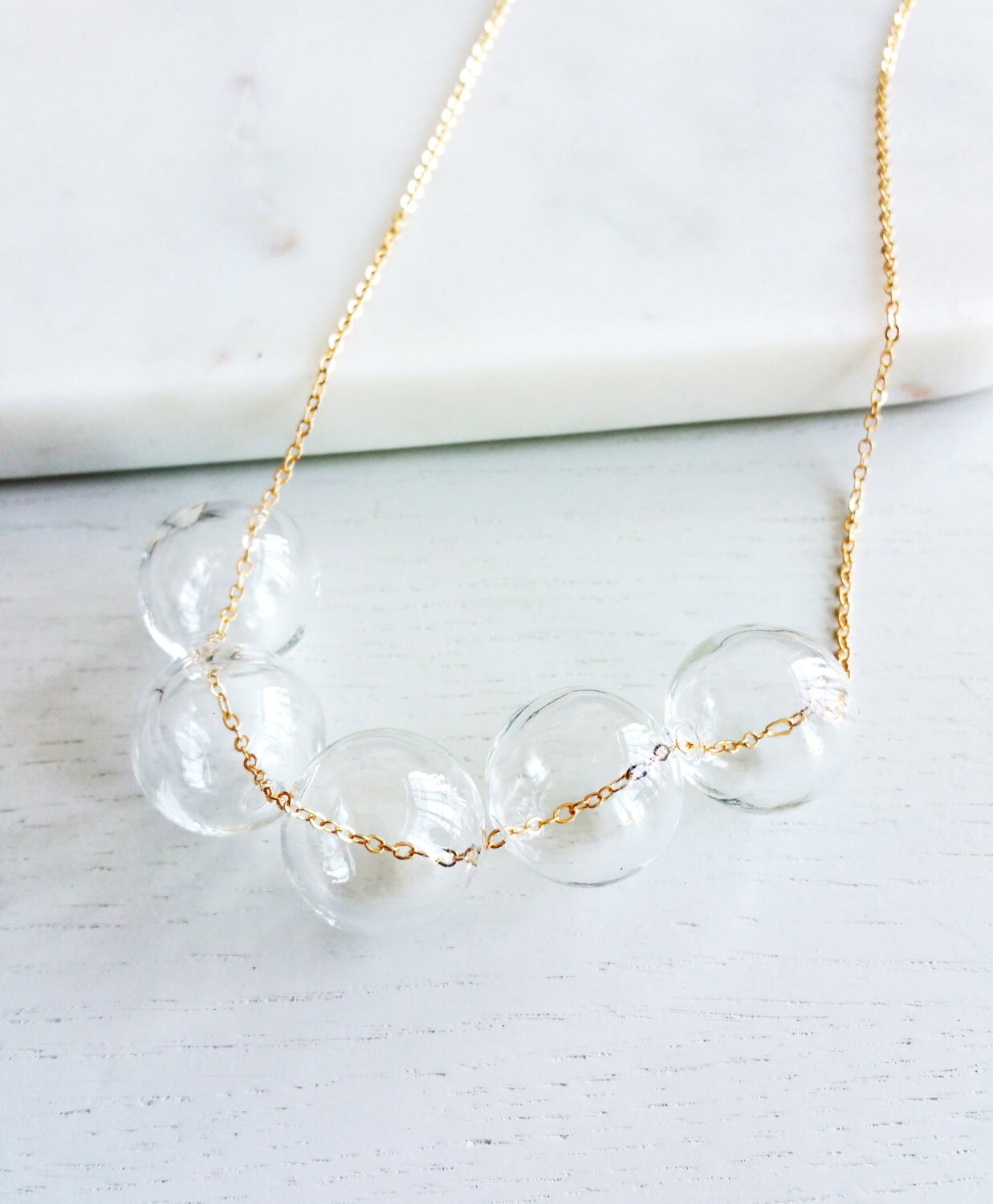 LARGE BUBBLES NECKLACE beads necklace hand blown glass Etsy