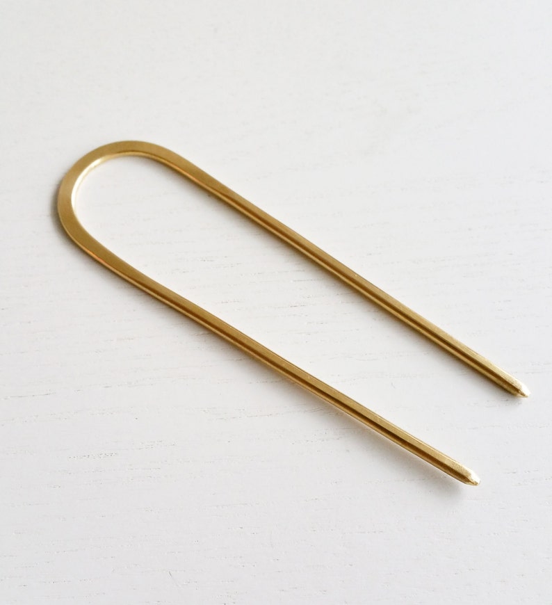 FLATWEAR BUN PIN Hair Pin Metal Hair Pin Gold Hair Pin Etsy