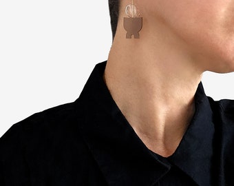 Little Guy Earrings | unique minimalist earrings - modern statement
