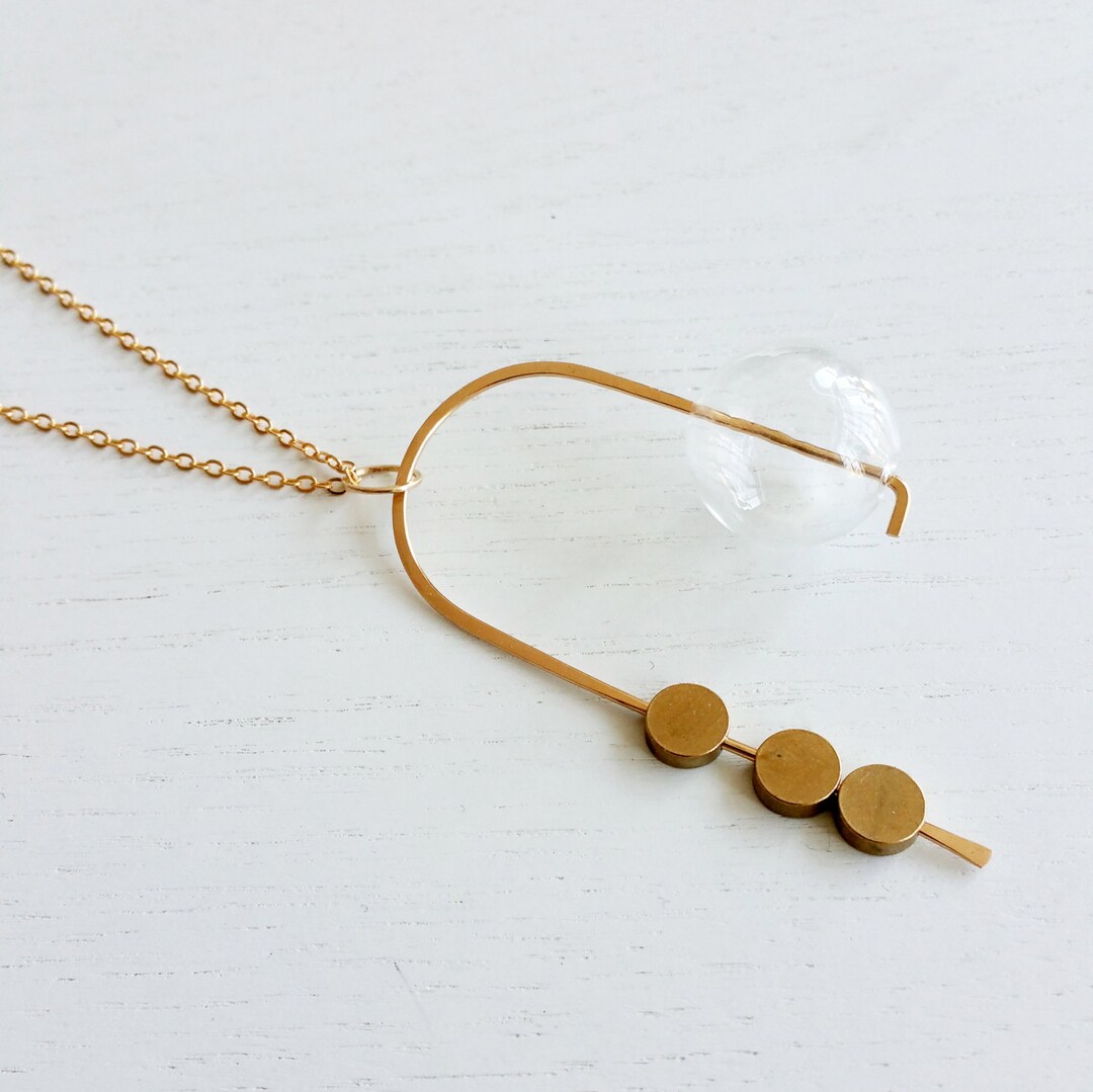 MOBILE NECKLACE Gold Necklace, Circle Necklace, Bubbles Necklace, Minimalist, Statement Necklace