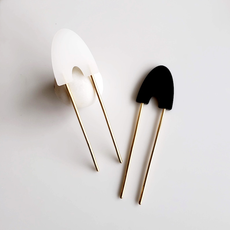WIDGET HAIR PIN No hair accessories gold hair pin metal hair pin hair stick bun holder | hair pin white hair pin black hair pin 2