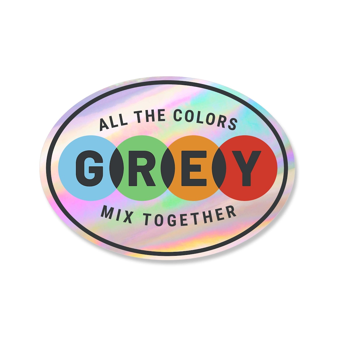 Grey Street - Holographic Sticker - Etsy