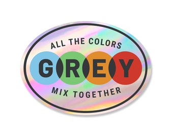 Grey Street - Holographic Sticker