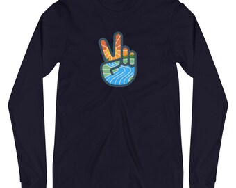 Peace - Unisex Long Sleeve Tee - Etsy