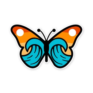 Der Schmetterling und der Ozean - Aufkleber