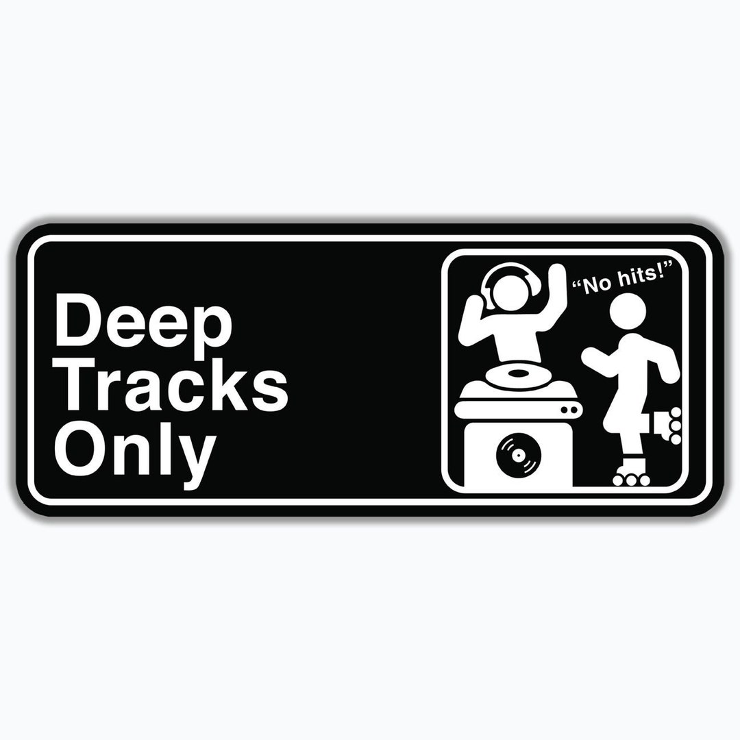 Deep Vinyl Sticker Deep Tracks Only - Sticker - Etsy