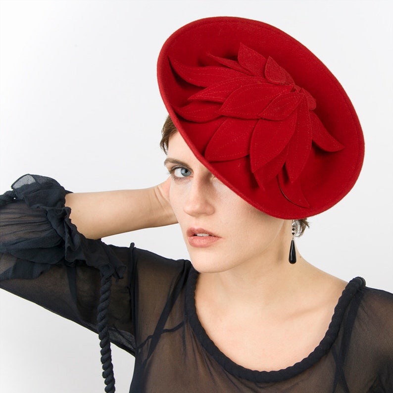 Wool Felt Saucer Fascinator Cocktail Hat Women Hat Royal Etsy UK