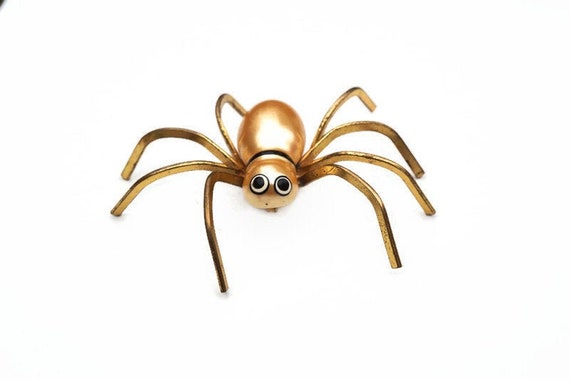 Large Vintage Spider Brooch with Pearlised Body an