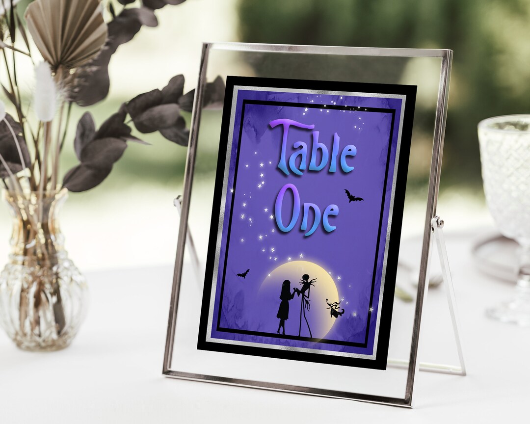 Nightmare Before Christmas Table Names or Numbers Etsy