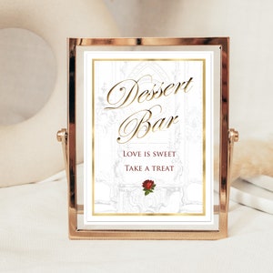 Letreros de princesas de cuentos de hadas en blanco y dorado para bodas, cumpleaños, quinceañeras y bautizos
