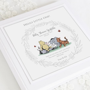 Personalised and boxed Winnie The Pooh New Baby Photo Album Scrapbook